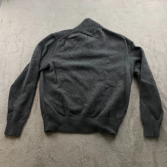 Polo Ralph Lauren Mens Sweater Medium Pullover Mock Neck Cotton Gray Knit Cozy - Picture 12 of 12